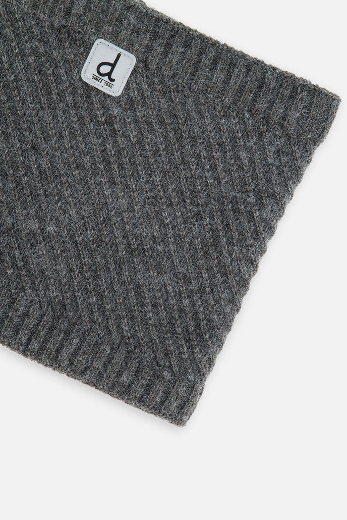 Winter Knit Neckwarmer Cool Dark Grey-3