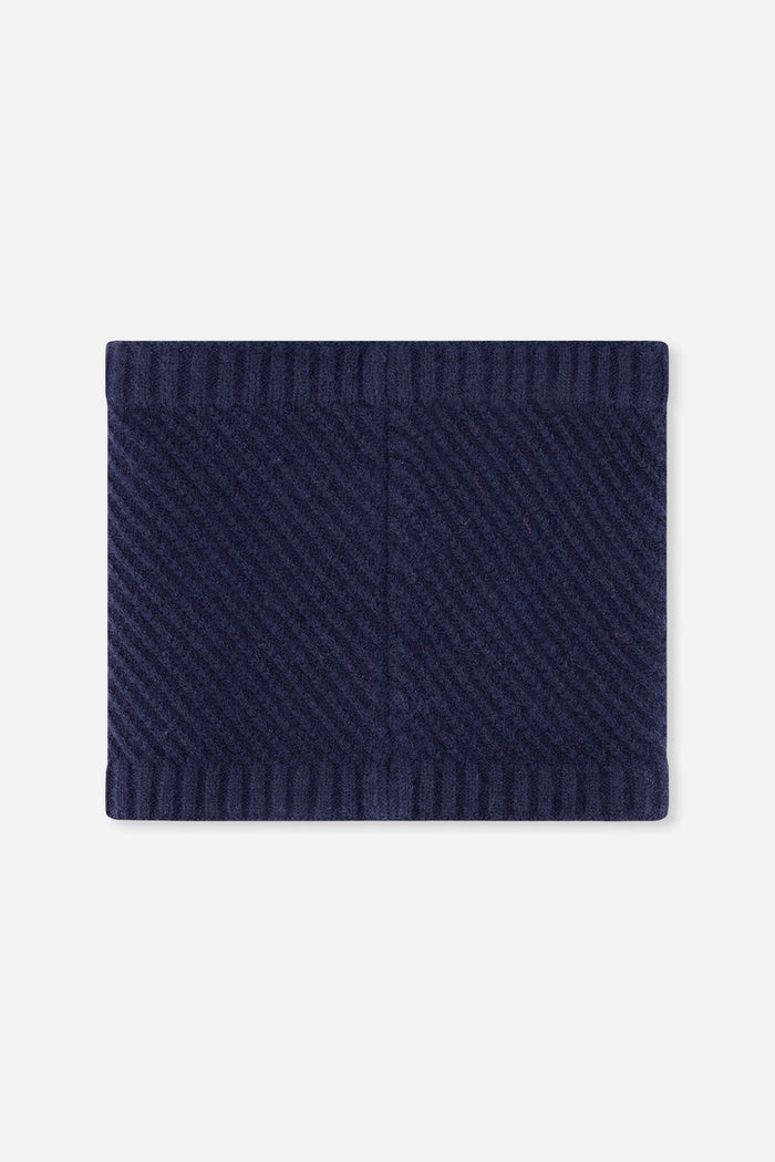 Winter Knit Neckwarmer Navy Blue-2