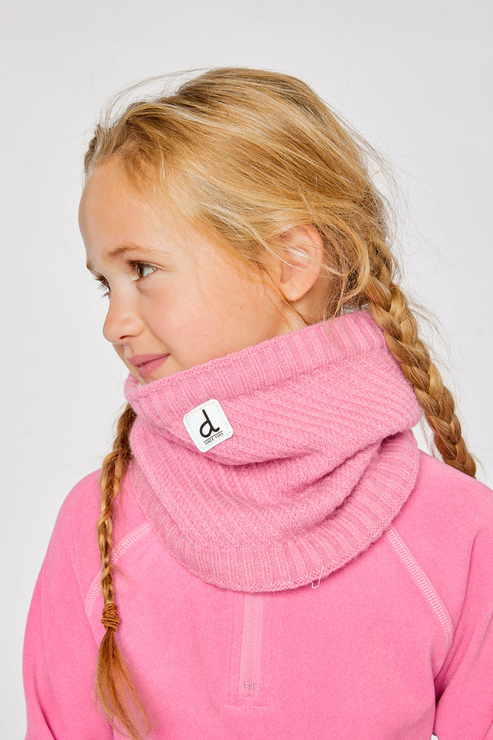 Winter Knit Neckwarmer Pink-1