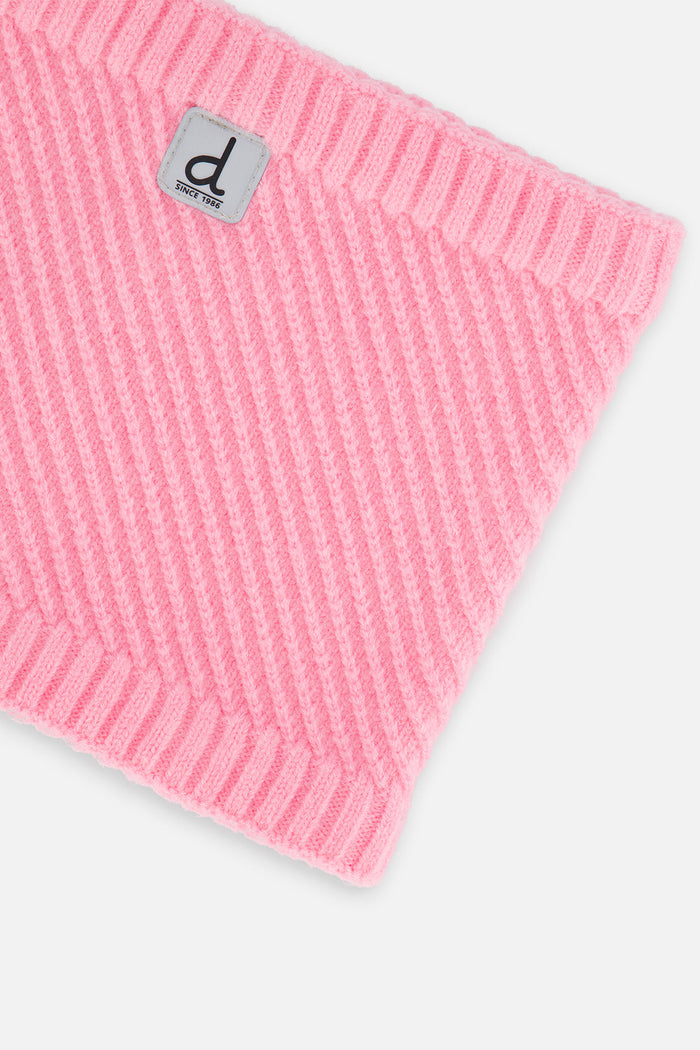 Winter Knit Neckwarmer Pink-3