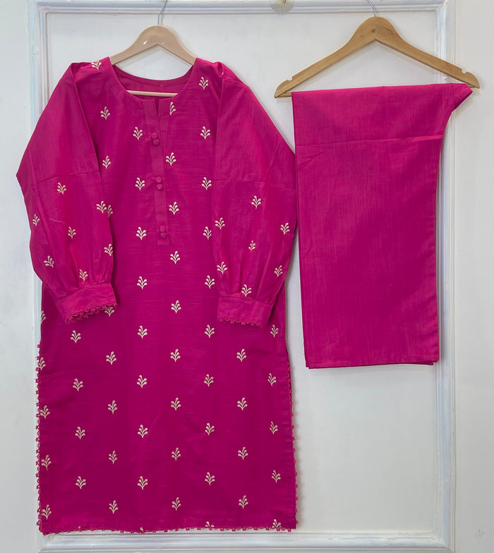 Winter Long-length Embroidered 2PC (Khaddar) (Hot Seller) D-287