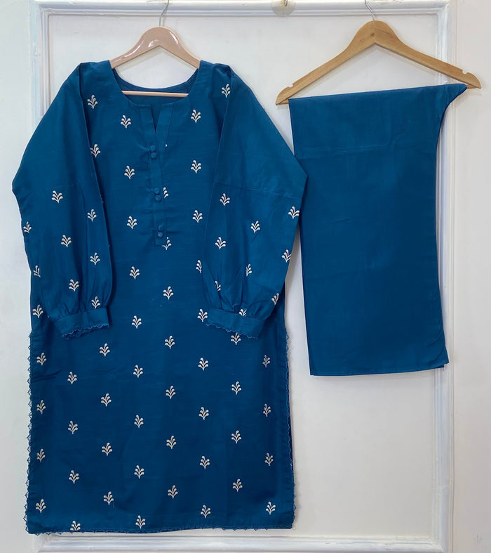 Winter Long-length Embroidered 2PC (Khaddar) (Hot Seller) D-287