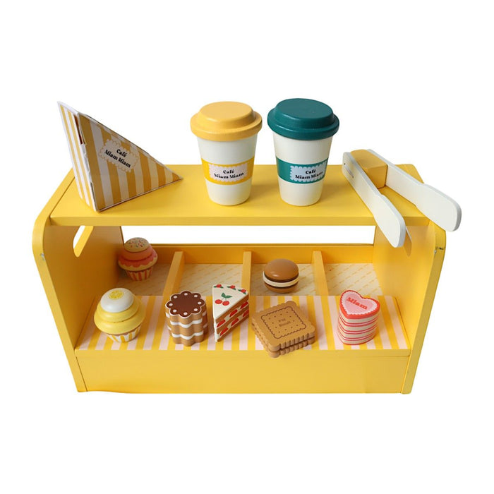 Le Petit Souk - Wooden Toy - Pastry And Coffee Stand - Details