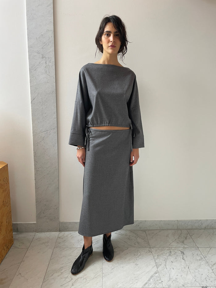 Wool Skirt, Grey Brooke Callahan