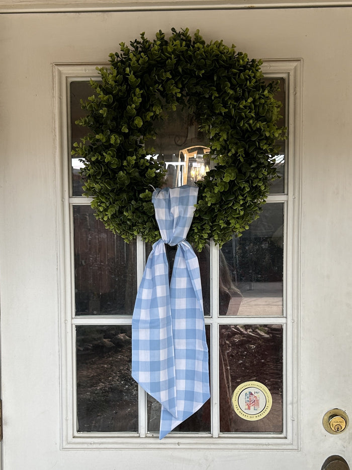 Light Blue & White Gingham