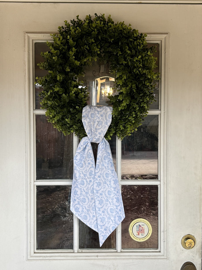 Light Blue Floral Scroll