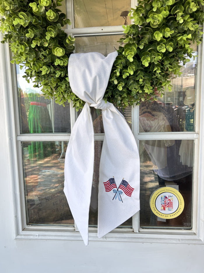 White Speckled w/ Flags Monogram