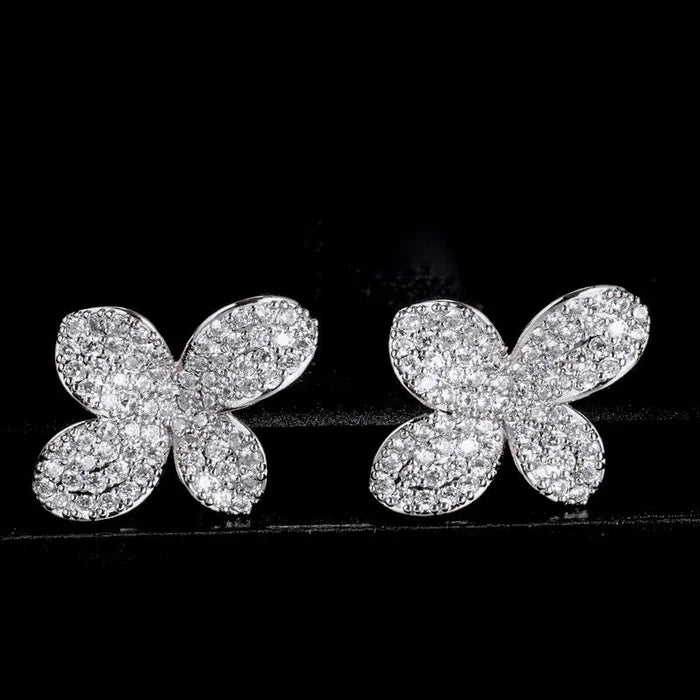 Wedding Jewelry - Cubic Zirconia Bridal Earrings - Available in Rose Gold and Silver